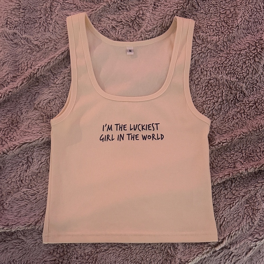 Women's Cream Tank Top M